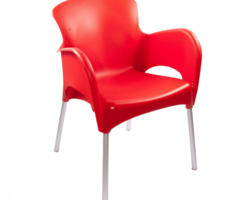 Designstoel rood
